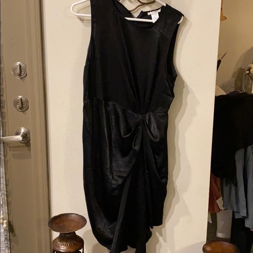 Black silky dress